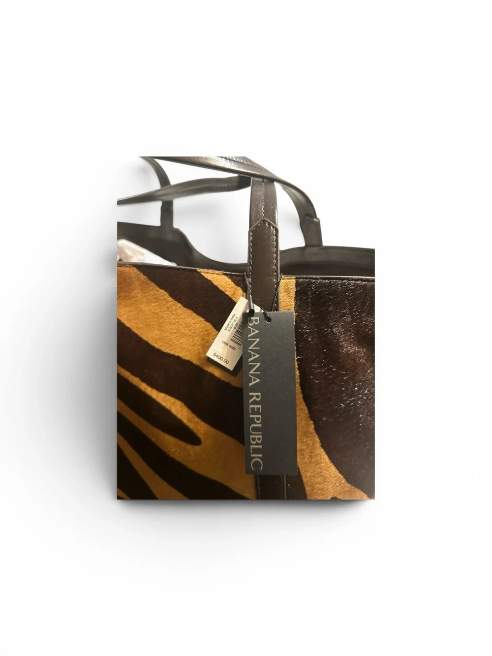 Banana Republic Calf Hair Animal Print Large  Tote